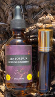 "Zen For Pain" Healing Liniment Bundle #2  2oz/Family Size + 10ml/Personal Roll-On Size)